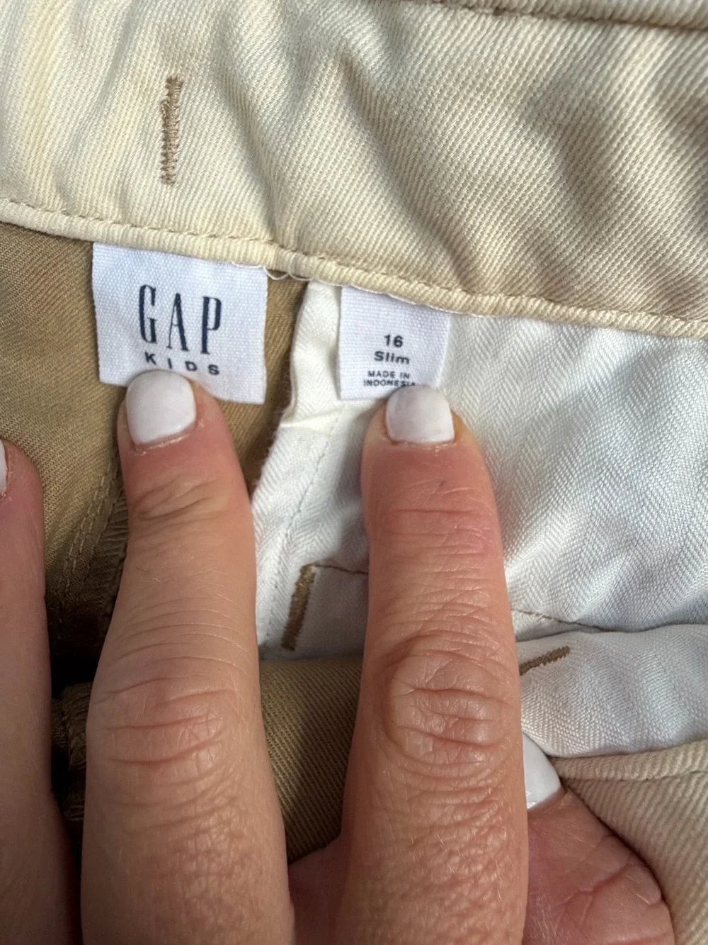 GAP Kids Slim Fit Adjustable Classic Khaki Pants